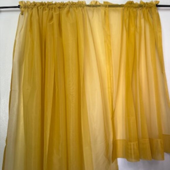 Everton Sheer Curtains Golden Rod Set Of‎ 4 Pocket Panels - Picture 3 of 9